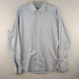 Brooks Brothers Regular‎ Fit Shirt Adult Striped Non-Iron Men French Cuff 16-35